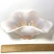 Beautiful Pink Opalescent Duncan Miller Bowl with Ruffled Folded Edge