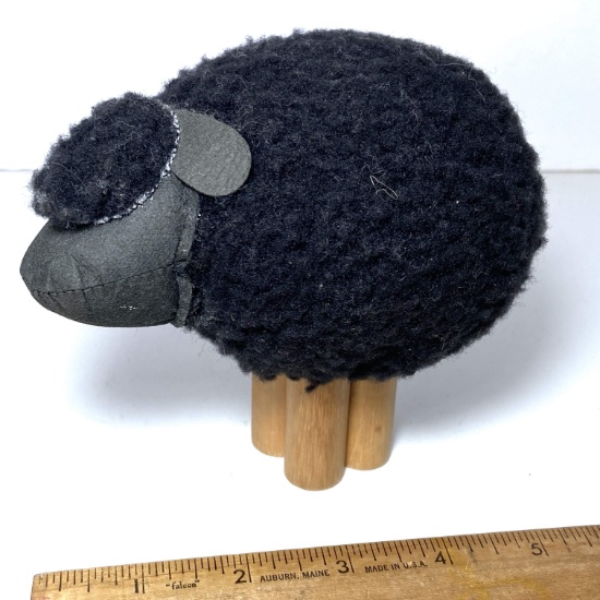 1983 Dept 56 Fluffy Sheep on Wooden Legs