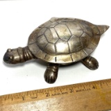 The Most Adorable Little Hinged Turtle Dish Ever - Silver Plated