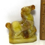Carmel Slag Glass Horse Figurine