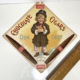 “A No. 1 Chocolate Cigars” Advertisement Sign