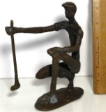 Brass Golfing Figurine