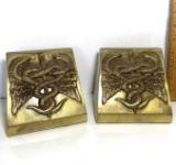 Heavy Brass Medical Bookends