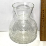 Nice Clear Crackle Glass Vase