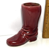 Small Vintage Pottery Boot Planter