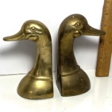 Pair of Solid Brass Duck Head Bookends