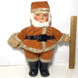 Early Plush Santa with Velour Suit & Gift Sack