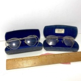 2 Pairs of Antique Spectacles - One is 1/10 12K Gold Frames
