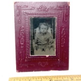 Antique Tin Type of Child in Chair