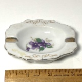 Vintage Porcelain Violet Personal Sized Ashtray Made in Japan