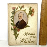 “Gems From Whittier” Poem Book with Beautiful Lithographed Pages