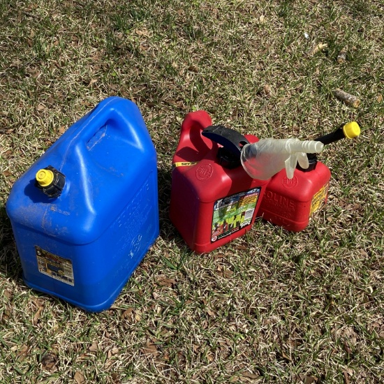 Lot of 3 Fuel Cans