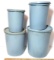 Vintage Blue Tupperware Canister Set