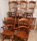 Vintage Wood Dining Table with 6 Chairs