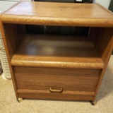 Vintage Wood Microwave Cart