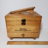 Vintage Wooden Ronson Roto Shine Shoe Shine Kit