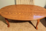 Vintage Oak Oval Coffee Table
