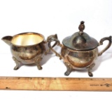 Vintage Silver Plated Creamer and Sugar
