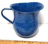 Vintage Blue Graniteware Pitcher