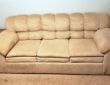 Cream Microfiber Sleeper Sofa