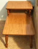 Vintage Wood Stepback End Table