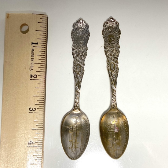 Pair of Vintage Souvenir Spoons