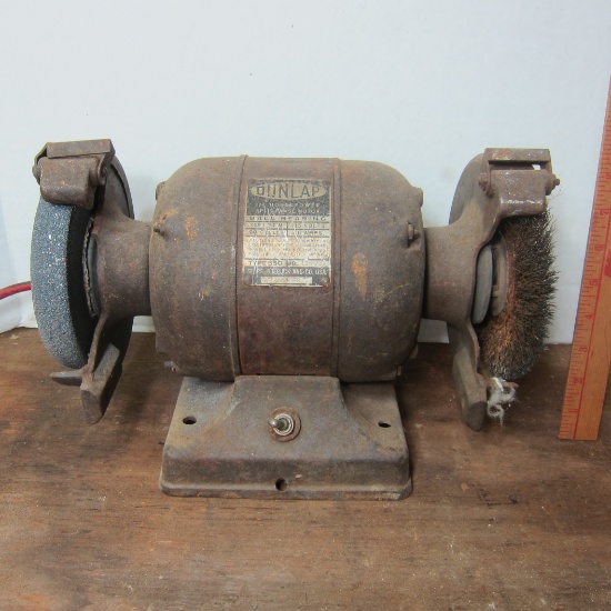 Sears Roebuck & Co. Dunlap 6" Bench Grinder - 1/4 HP - Made in USA
