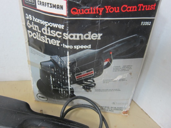 Details about   Craftsman 6 Inch Sander Polisher 3/8 HP 2 Speed 