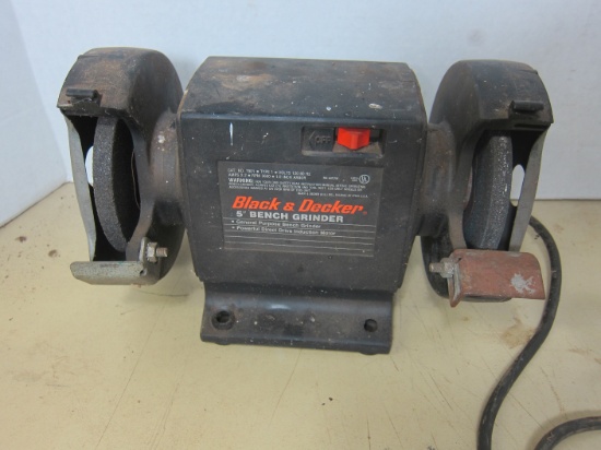 Black & Decker 5" Bench Grinder - 3600 RPM 1/2" Arbor - Made in USA