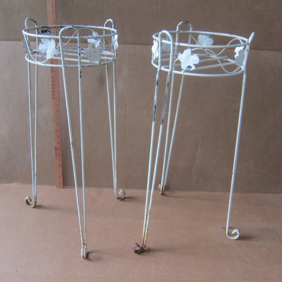 Pair of Wrought Iron Plant Stands