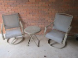 3 Patio Chairs & Folding Table