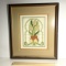 Vintage Needle Point Art in Frame with Mat 17” x 15”