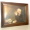 Praying Man Print in Wooden Frame. 19-1/2” x 23-1/2”