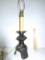 Antique Metal Lamp with Ornate Base