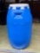 Tall Blue Heavy Plastic Storage Container with Lid