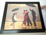 Vintage Framed Print - Dancing in the Rain 28” x 34”