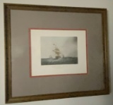 Framed “Homeward Bound, Passing the Light” Print 28” x 32”