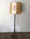 Vintage Floor Lamp with Bird Shade 54” Tall