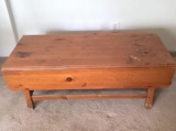 Vintage Wooden Drop-Leaf Coffee Table