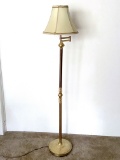 Brass Swing Arm Floor Lamp 55” Tall