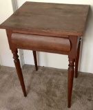 Vintage Single Drawer Wooden Side Table