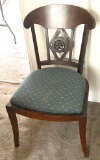 Vintage Side Chair with Carved Star Back
