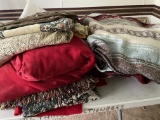 Lot of Misc Fabric, Blankets & Misc Linens