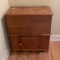 Primitive Lifttop Washstand with Drawer for Toiletries & Cabinet for Wash Basin