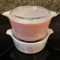 Vintage Pair of Pink Gooseberry Pyrex with 1 Lid