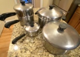 Lot of Revere Ware Pots with Lids