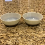 Pair of 2-Tone Vintage Fire King Bowls
