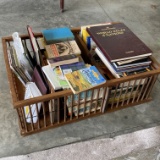 Cool Vintage Wooden Crate Full of Misc Books