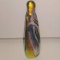 Hand Crafted Long Abstract Glass Piece in Iridescent and White