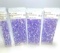 4 Vials of Lavender Lined Beads